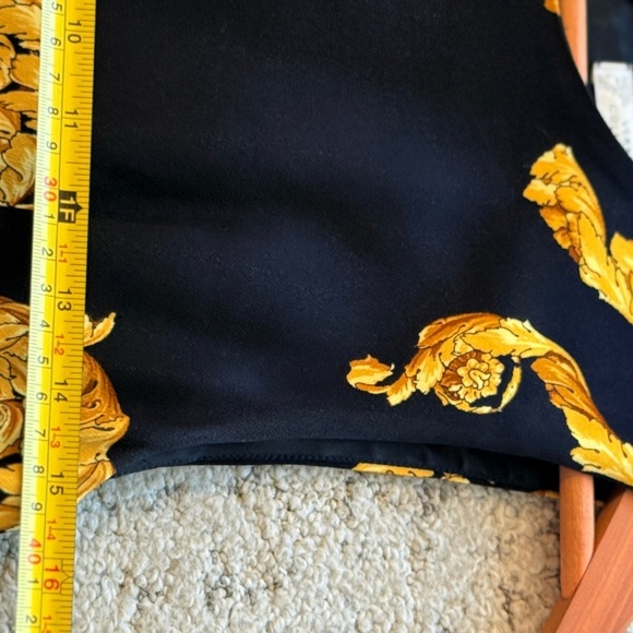 Versace Collection size 4 (44) EUC Black Midi Dress with Gold leopard- classic! - Picture 17 of 17